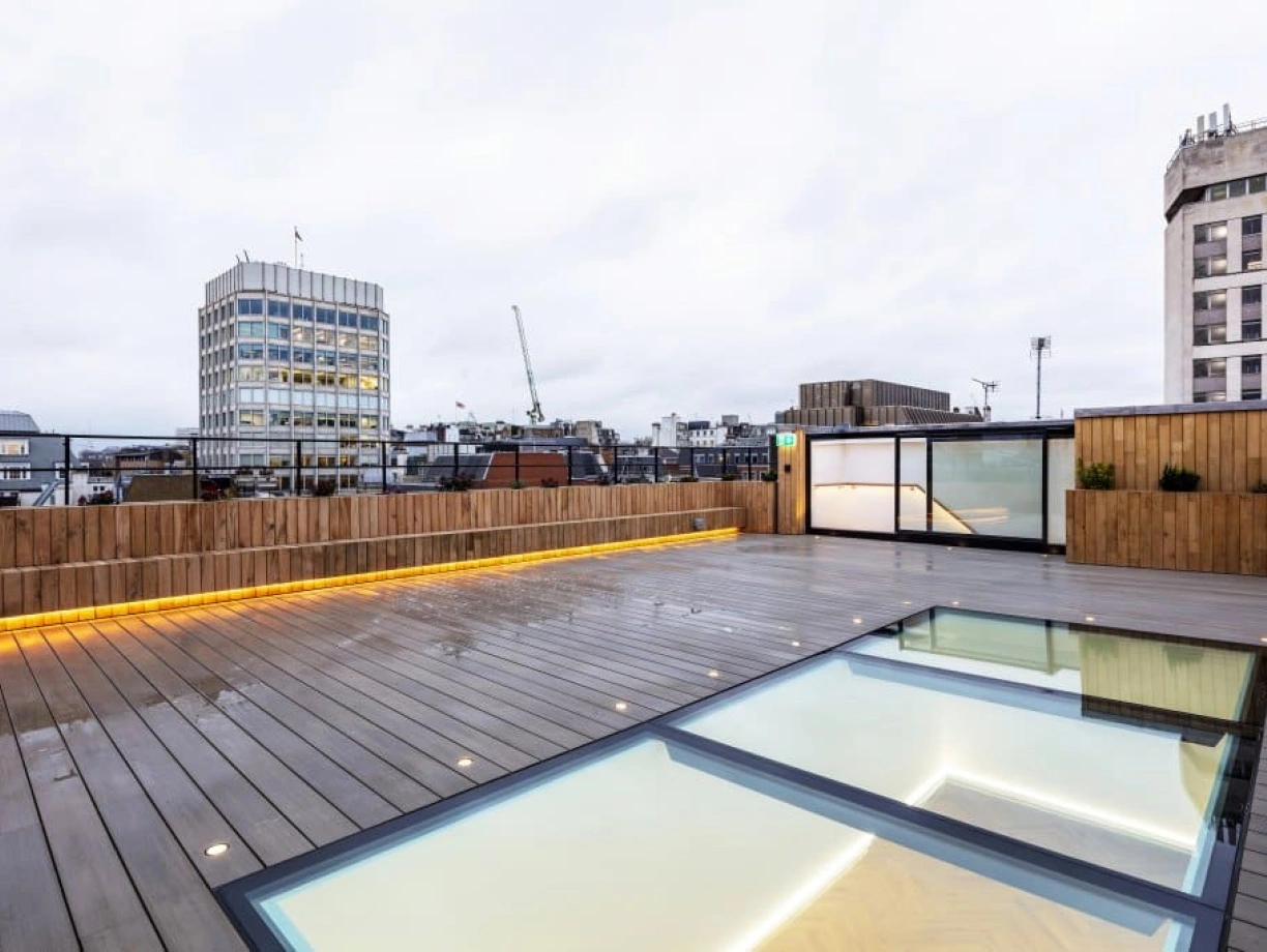 walk on skylight and box on terrace