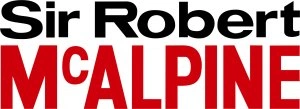 Logo featuring the name "Sir Robert McAlpine" with "Sir Robert" in bold black text and "McAlpine" in bold red text.