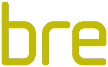 The text "bre" is displayed in a bold, modern font, with the letters styled in a bright green color against a black background.